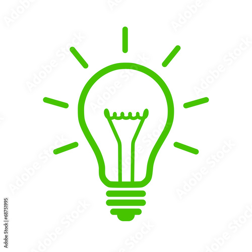 Green Light bulb