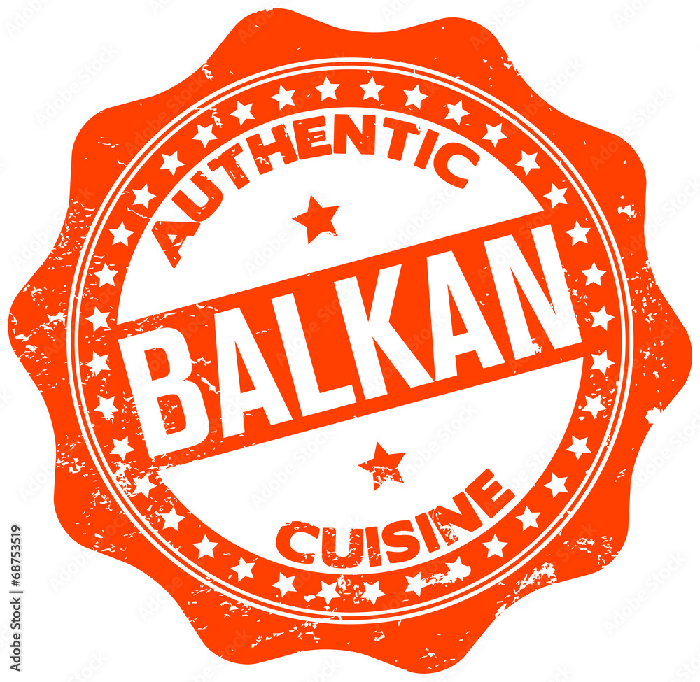 balkan cuisine stamp