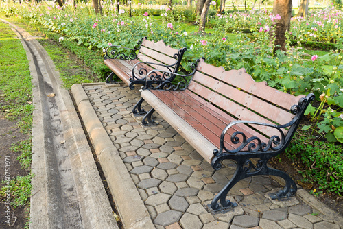 wood relax chair in Park