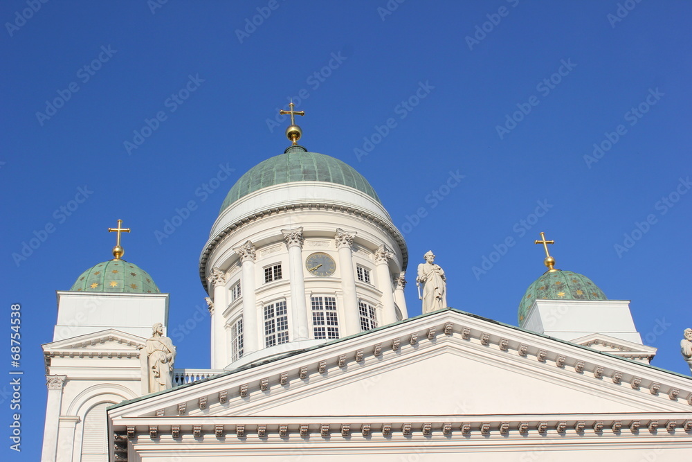 Ansicht des weißen Doms von Helsinki in Finnland