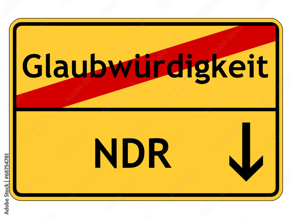 Fototapeta premium Glaubwürdigkeit des NDR