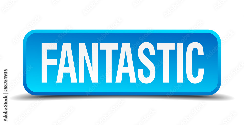 fantastic blue 3d realistic square isolated button fantastic blue 3d realistic square isolated button