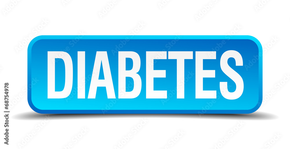 diabetes blue 3d realistic square isolated button diabetes blue 3d realistic square isolated button