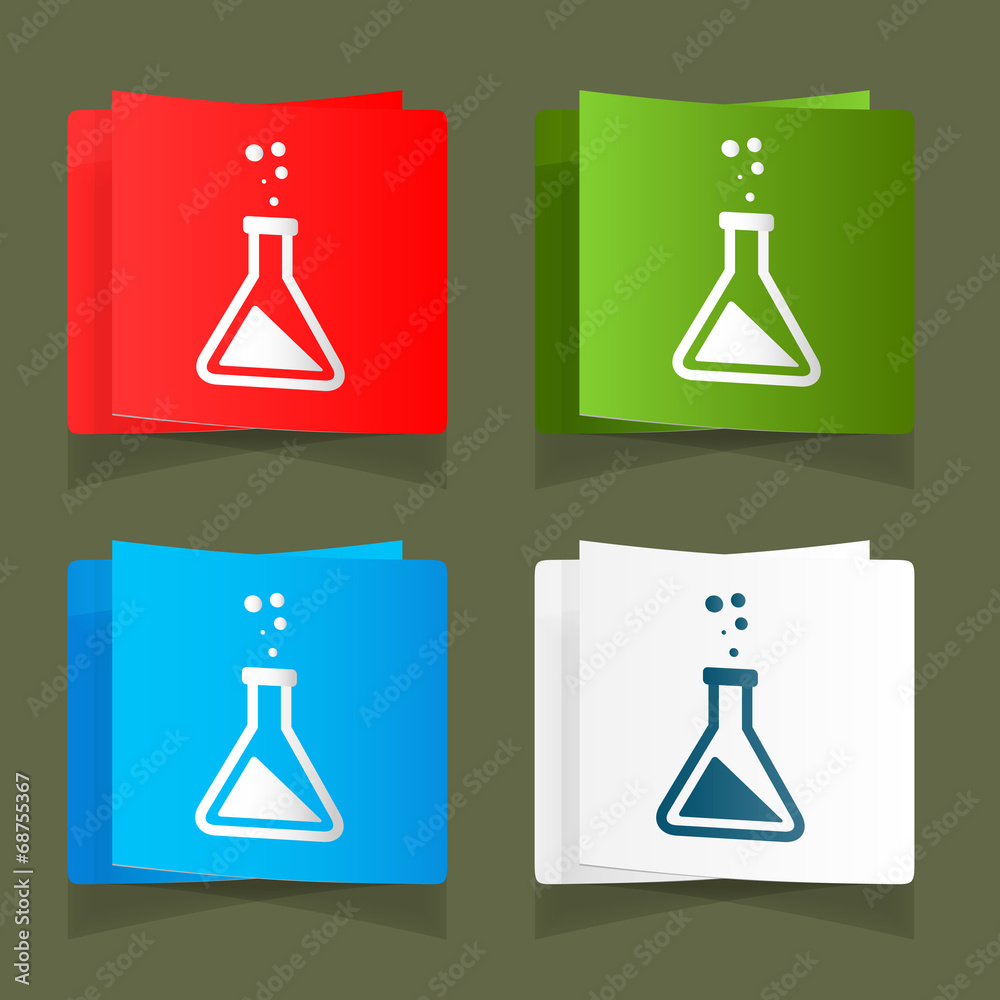 Set icons chemical experiments blue background eps Set icons chemical experiments blue background eps
