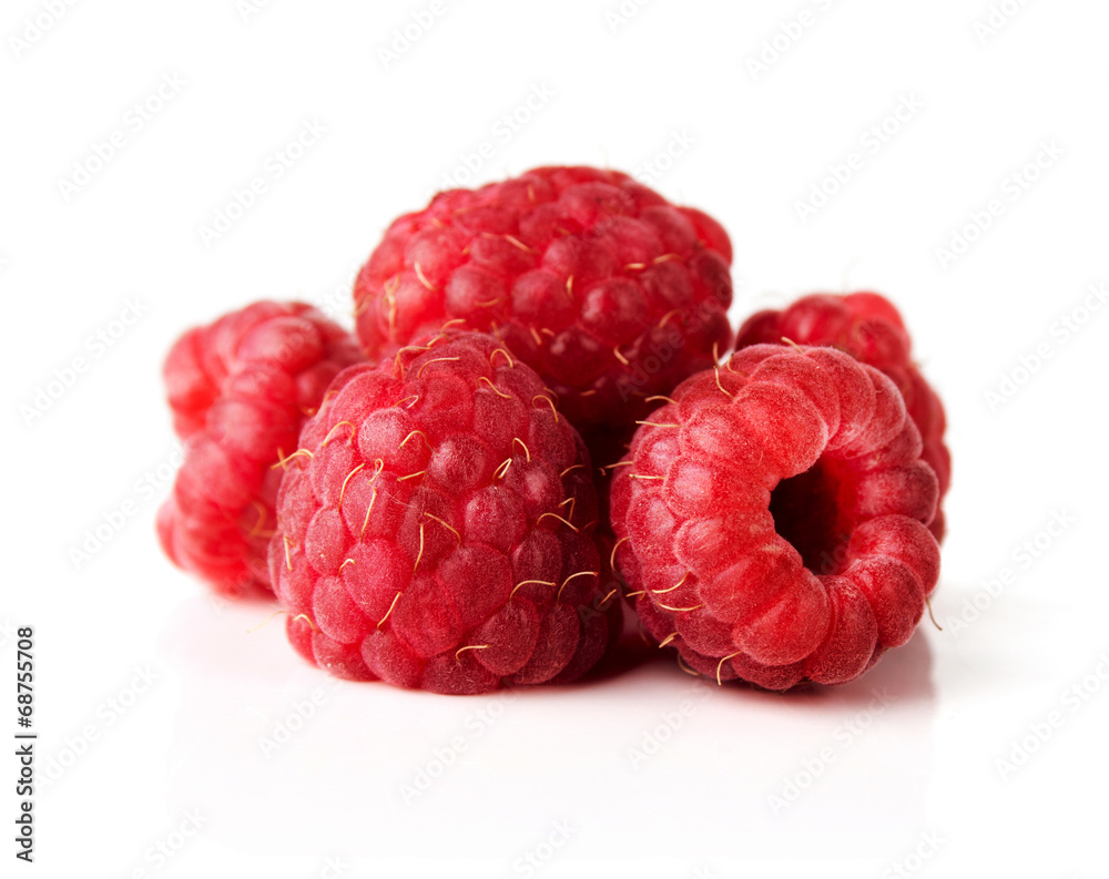 Fresh Raspberries isolated on white background Fresh Raspberries isolated on white background