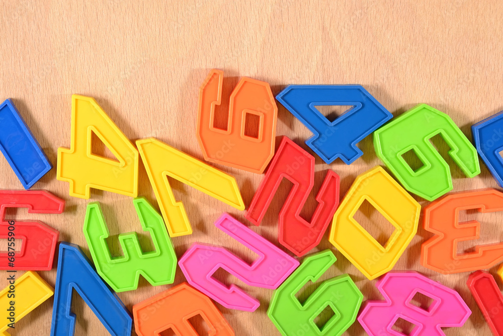 Obraz premium Plastic colored numbers