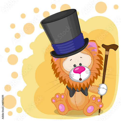 Fototapeta Naklejka Na Ścianę i Meble -  Lion in hat