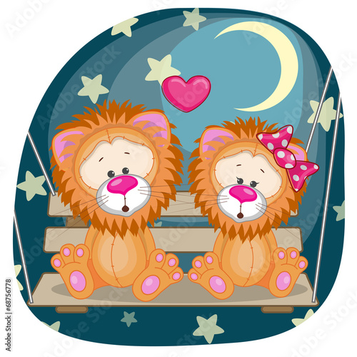 Fototapeta Naklejka Na Ścianę i Meble -  Lovers Lions
