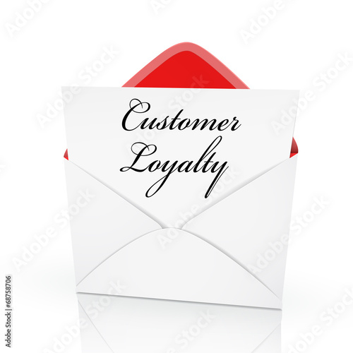 the words customer loyalty on a card