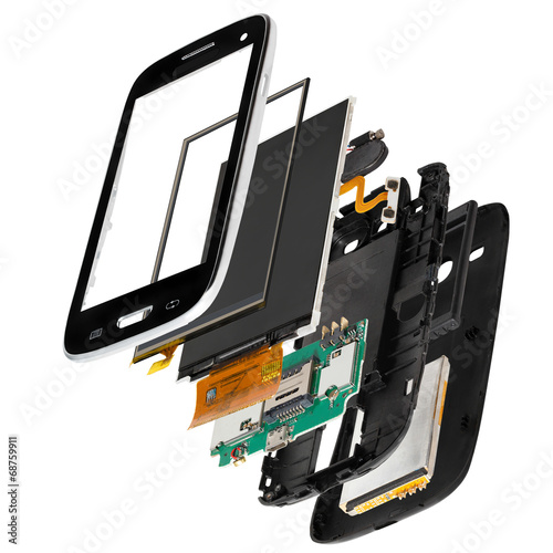 disassembled smartphone