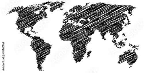 symbolische Darstellung der Weltkarte