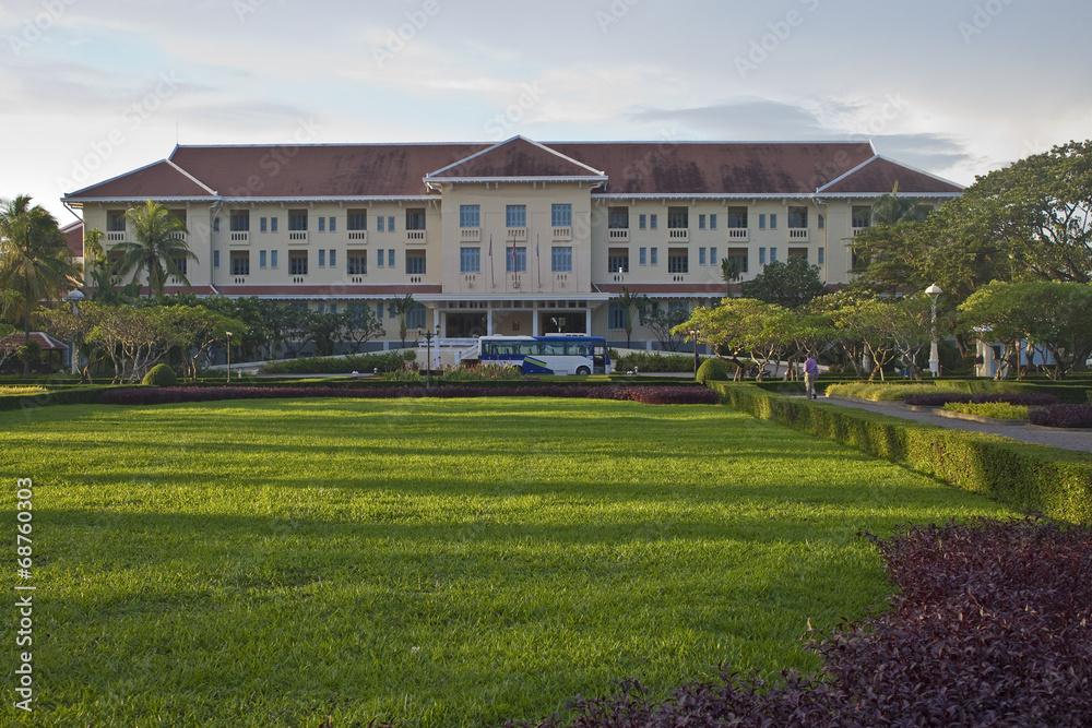 Fototapeta premium Colonial architecture in Siem Reap, Cambodia