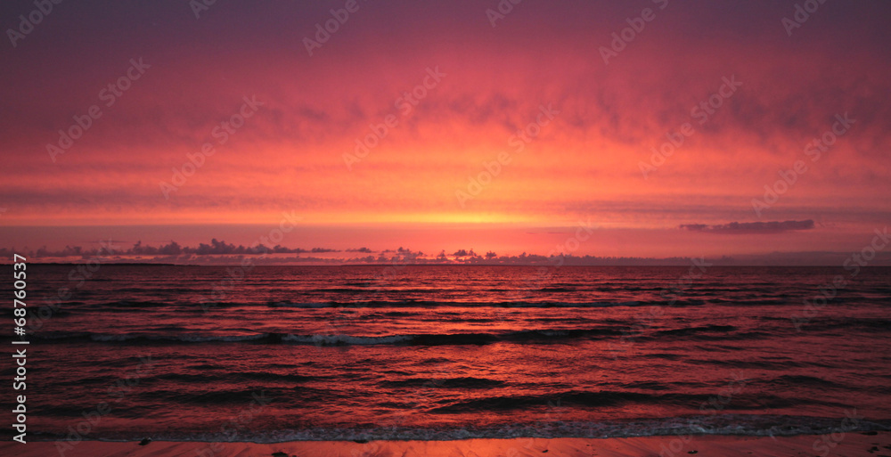 Sea sunset landscape