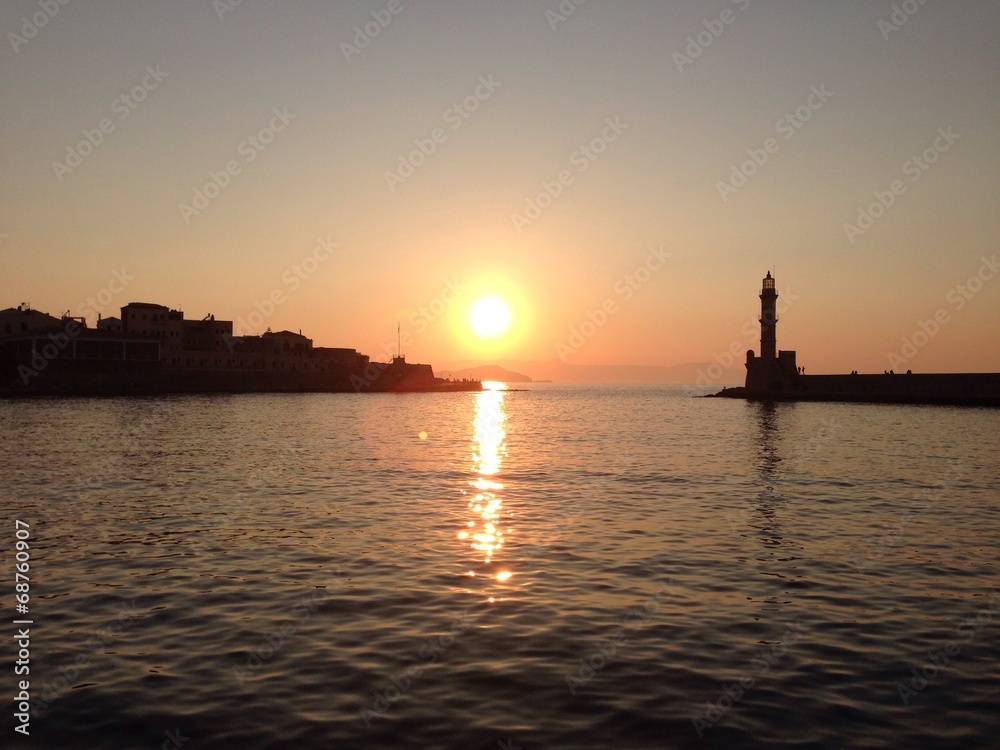 Sonnenuntergang in Chania