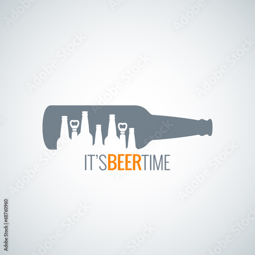 beer bottle city concept design background