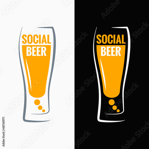 beer glass social media concept background