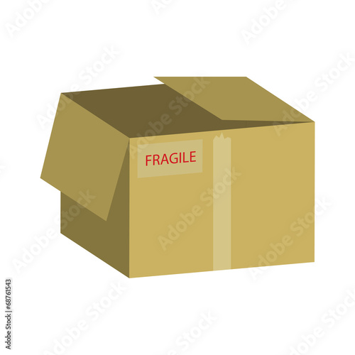 Open cardboard box