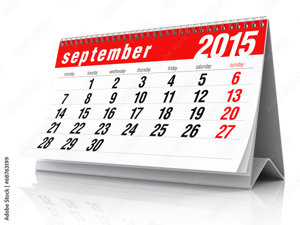 September 15 Calendar Stock Illustration Adobe Stock