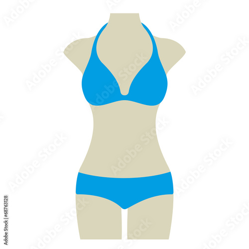 Bikini Sommer Vektor Icon Button