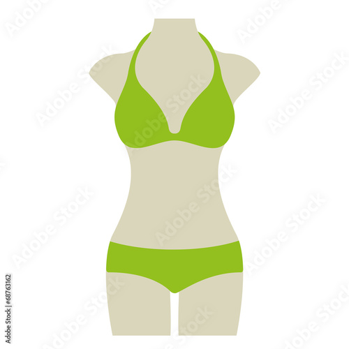Bikini Sommer Vektor Icon Button