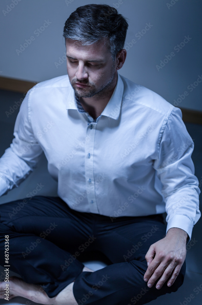 Businessman resting in the office Businessman resting in the office