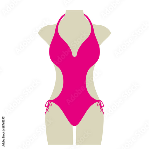 Bikini Sommer Vektor Icon Button