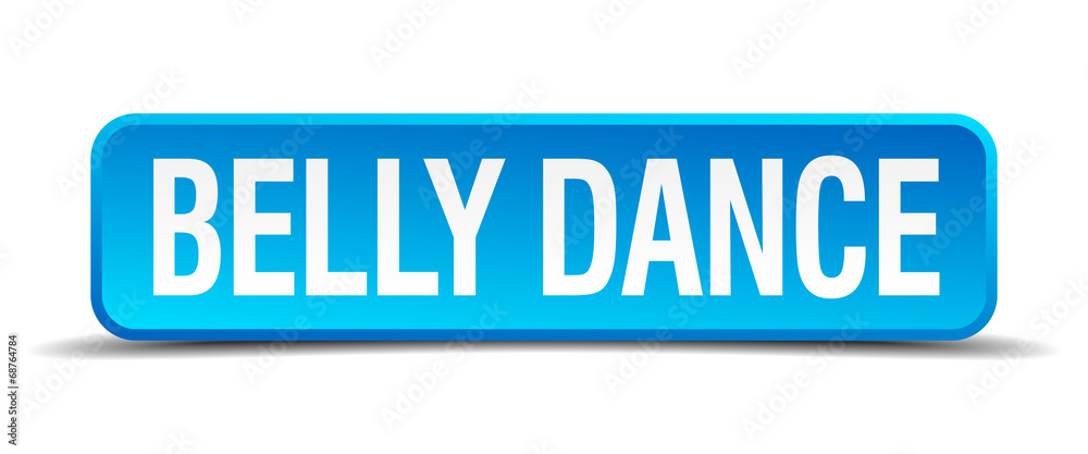 belly dance blue 3d realistic square isolated button belly dance blue 3d realistic square isolated button
