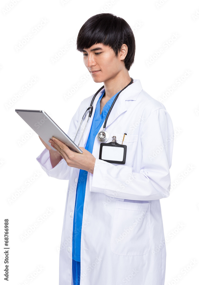 Asian young doctor use digital tablet Asian young doctor use digital tablet