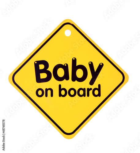 Baby on board sign