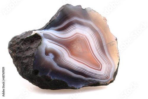 grey white and brown agate isolated photo
