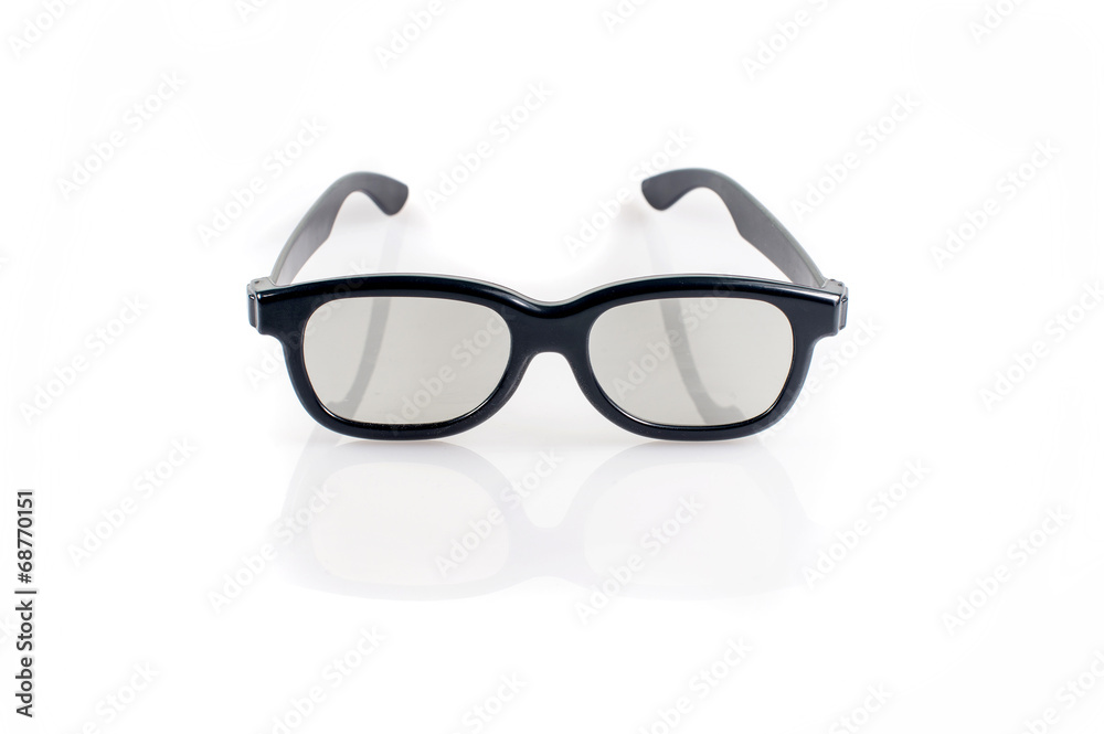 Glasses on white background