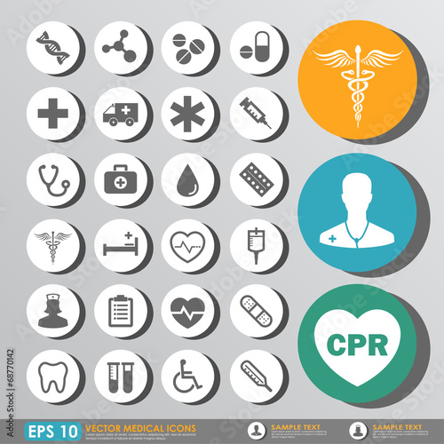 Medical vector icon set