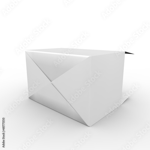 Empty box on a white background