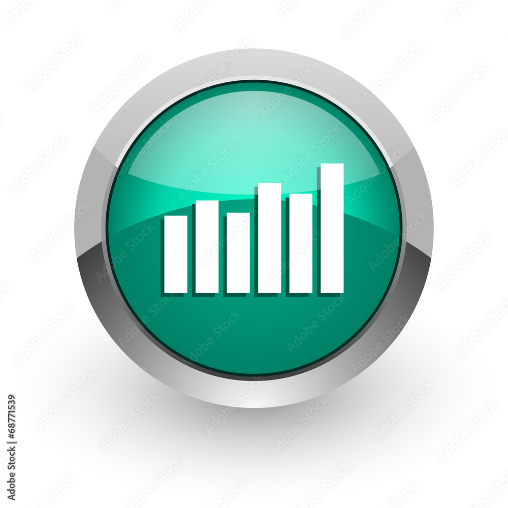 graph green glossy web icon graph green glossy web icon