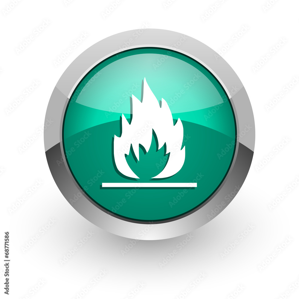 flame green glossy web icon flame green glossy web icon