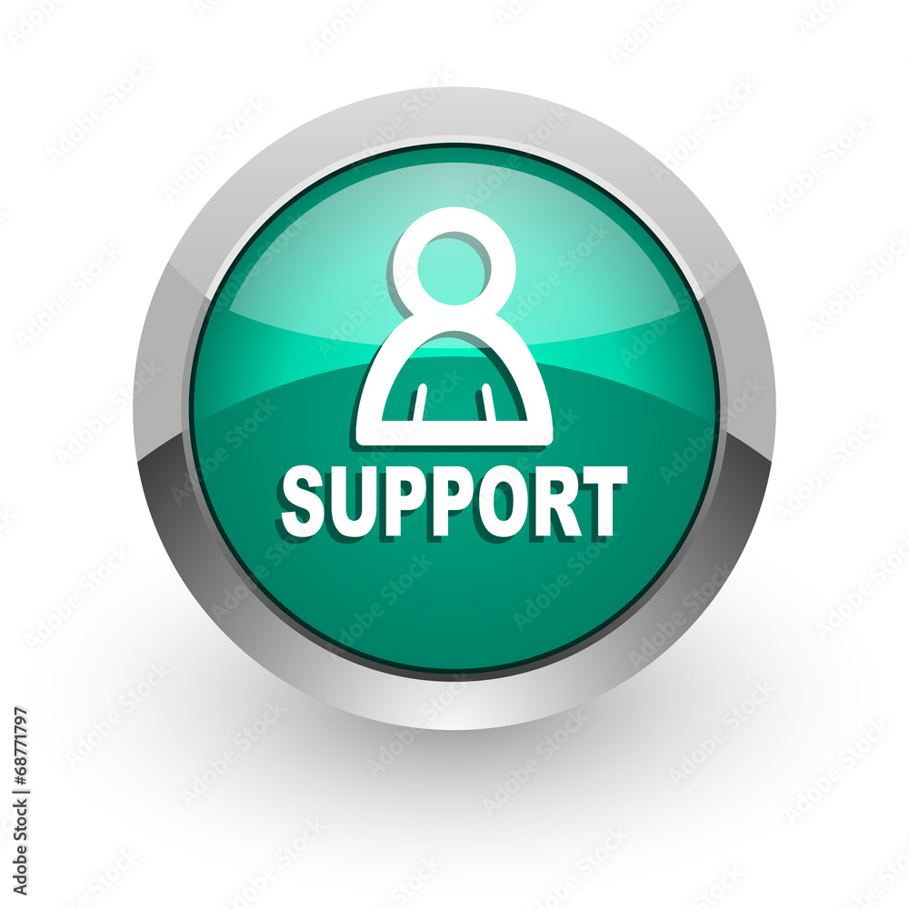 support green glossy web icon support green glossy web icon