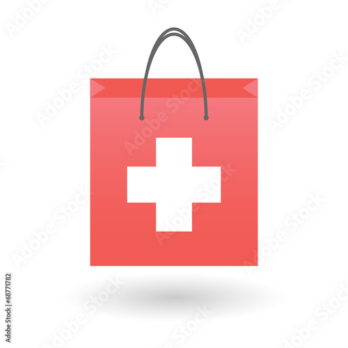 Shopping bag with a swiss flag