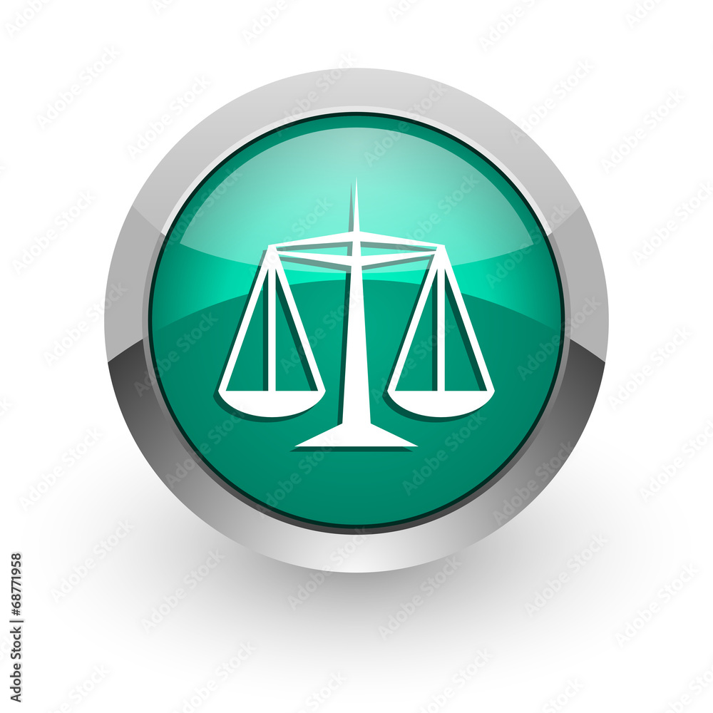 justice green glossy web icon justice green glossy web icon
