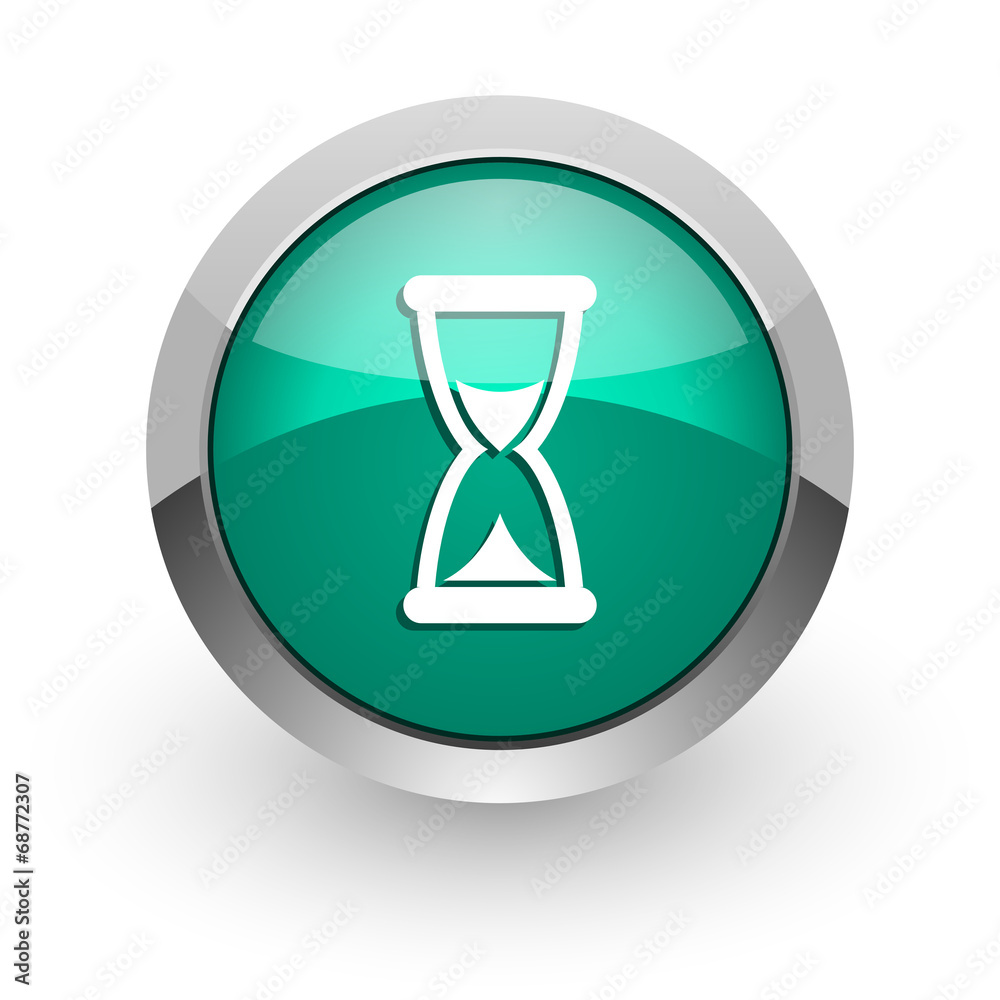 time green glossy web icon time green glossy web icon