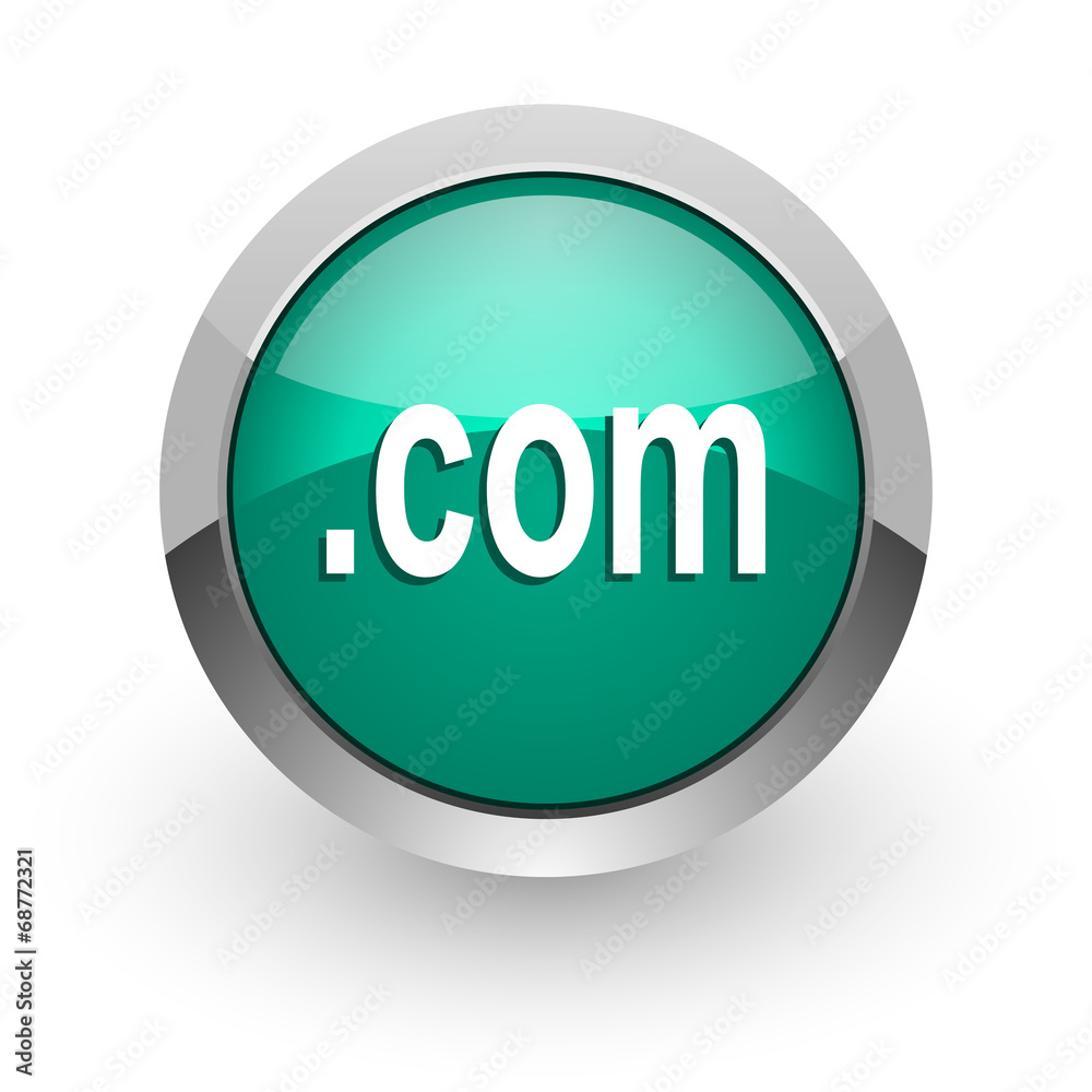 com green glossy web icon