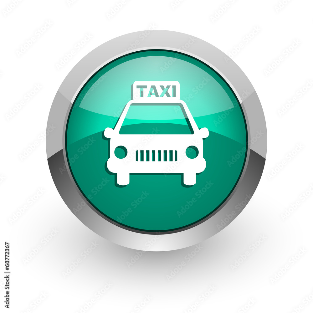 taxi green glossy web icon taxi green glossy web icon
