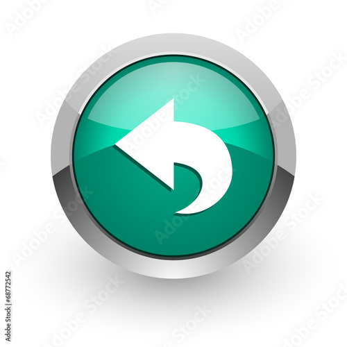 Free Download back green glossy web icon - GFXLoad