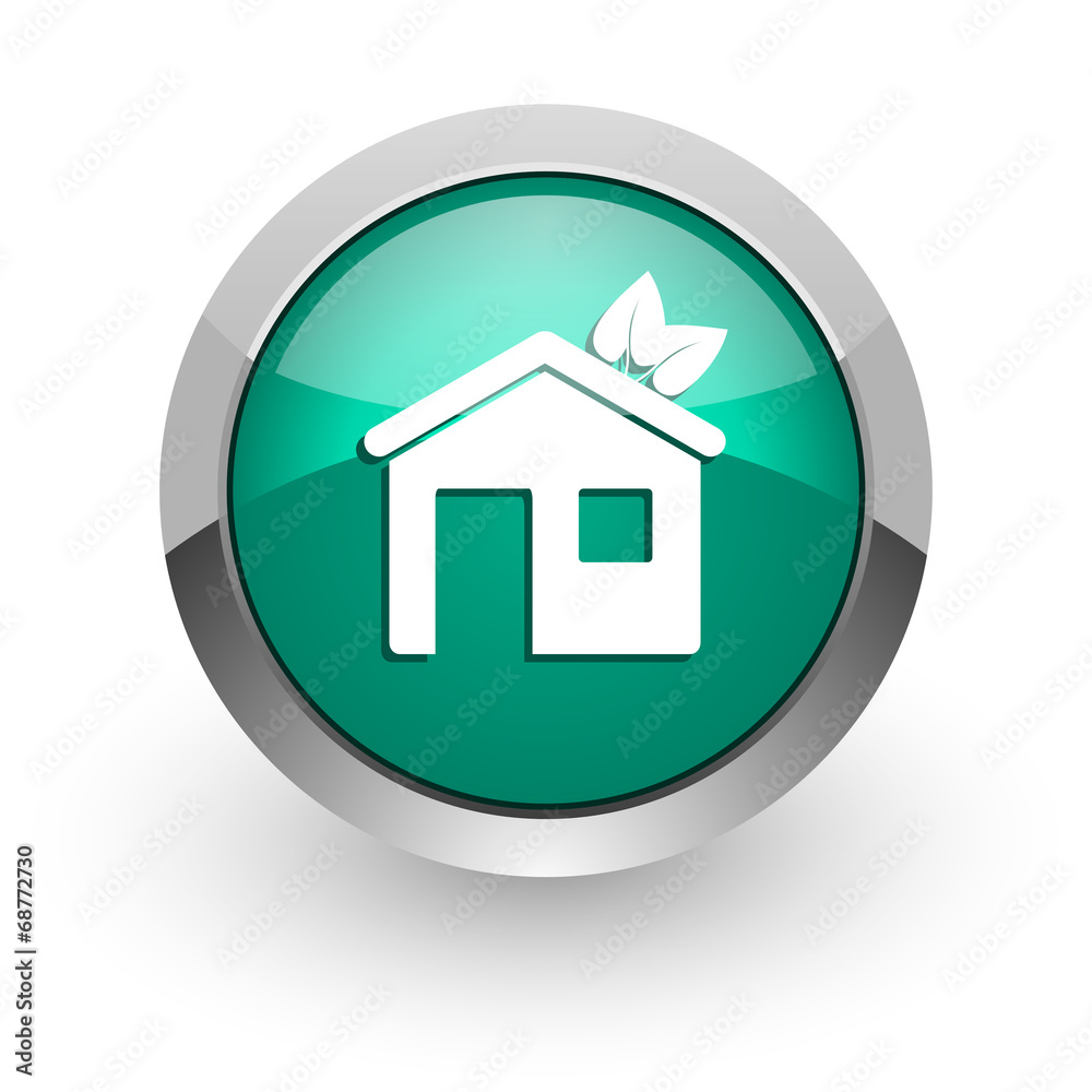 house green glossy web icon