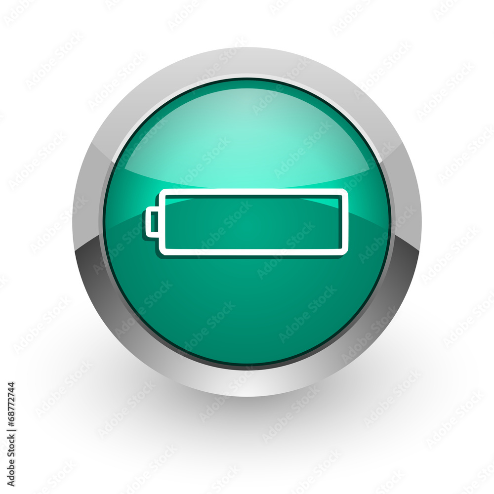 battery green glossy web icon battery green glossy web icon