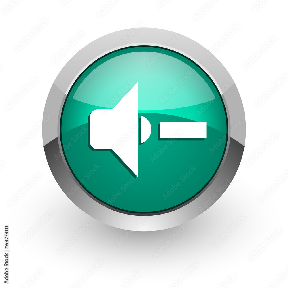 speaker volume green glossy web icon speaker volume green glossy web icon
