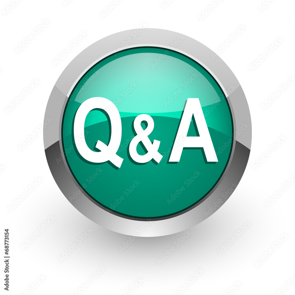 question answer green glossy web icon question answer green glossy web icon
