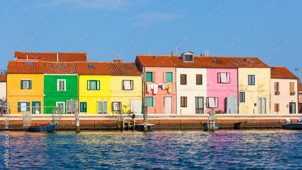 typical houses in the lagoon of Venice