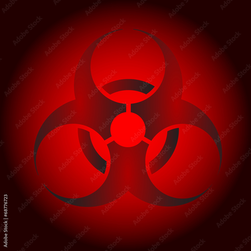 red sign of mortal danger of Radiation contamination red sign of mortal danger of Radiation contamination