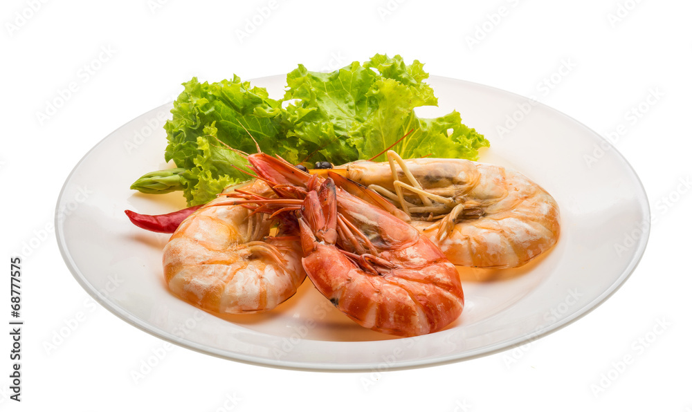Boiled king prawns Boiled king prawns