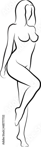 sketch of a naked woman
